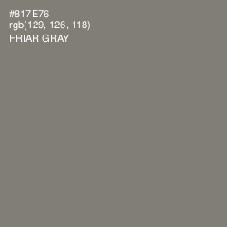 #817E76 - Friar Gray Color Image